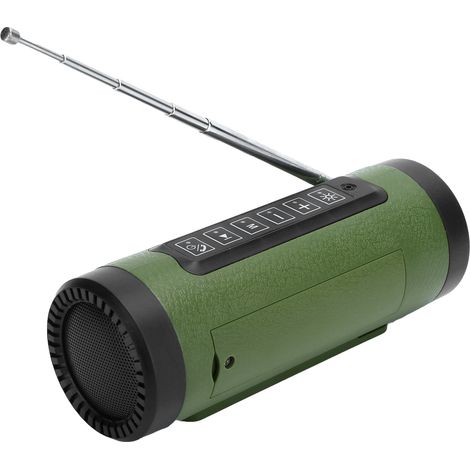 PL‑89 Enceinte Bluetooth portable sans fil avec caisson de basses, lampe torche LED, radio FM et stéréo d'extérieur (1/5)