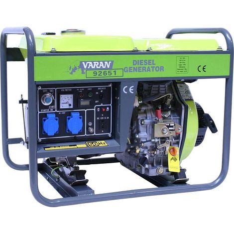 Varan Motors - 92651 Generatore elettrico Diesel 3300W, 2x 230V, 1x 12V (1/5)