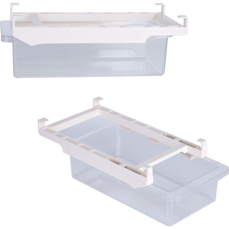 Boîte de rangement coulissante pour réfrigérateur, idéale pour conserver les œufs et les raviolis. (1/5)