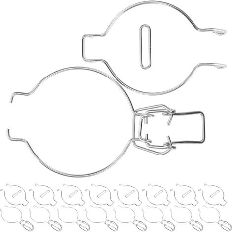 12 Pinces métalliques en Fil d'acier Inoxydable pour bocaux Verre Large Ouverture, système de Fermeture à Ressort pour Une étanchéité Facile, Usage en Cuisine (1/5)