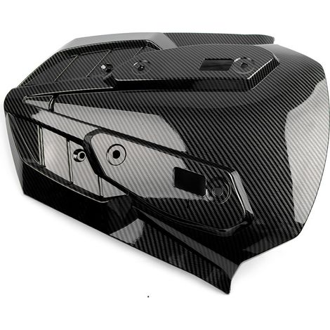 Suitable for NMAX155 2020-2024: Water transfer printed plastic front fairing with carbon fiber texture. (1/4)