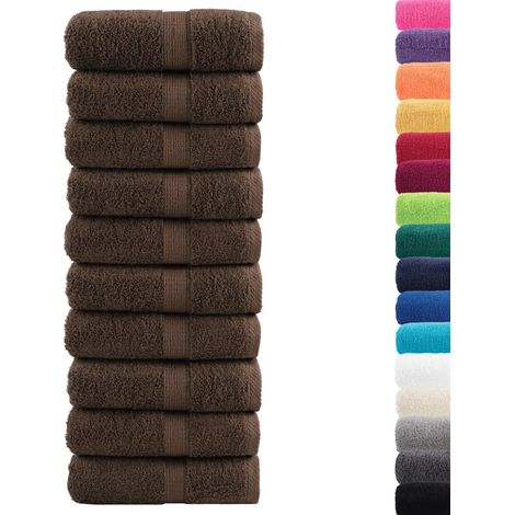 Serviettes d'invité de qualité supérieure SOLUND 10 pcs marron CFW310574 (1/5)