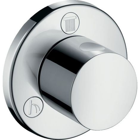 Hansgrohe – Vanne d’arrêt et inverseur encastré pour 3 appareils – Installation sur corps d'encastrement non inclus – Chrome 15932000