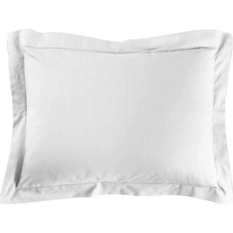 Douceur D'Intérieur – Taie d'oreiller 50 x 70 cm – 100% coton – Tissage 57 fils/cm² – Volant plat raffiné – Lavable en machine