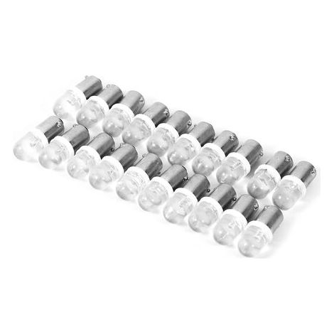 DEESSE SHOP-20 Pcs T11 T4W BA9S H6W 1895 Convexe 1 LED Auto Voiture LED Blanc Tableau de Bord Ampoule (1/5)