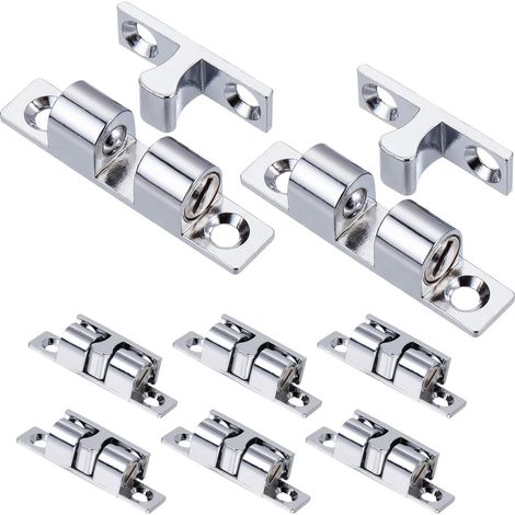 8 Pièces Loqueteau Porte inox Loquet à Double (1/5)