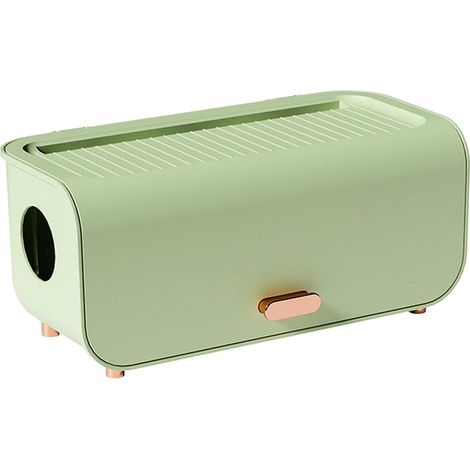 Boîte de Gestion des Câbles, Boîte de Dissimulation des Câbles, Boîte de Cache-Câbles pour Organiser Les Câbles à la Maison et au Bureau, Protège Les Câbles des Impacts (Vert (1/5)