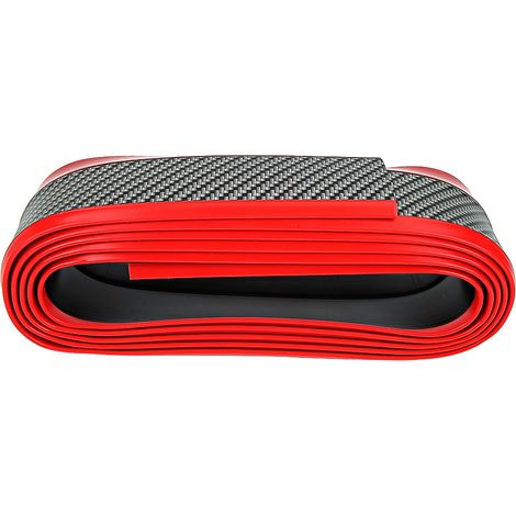 Bandes de pare-chocs de voiture bicolores texturées en fibre de carbone pour la protection contre les rayures et l'habillage de la carrosserie (1/5)