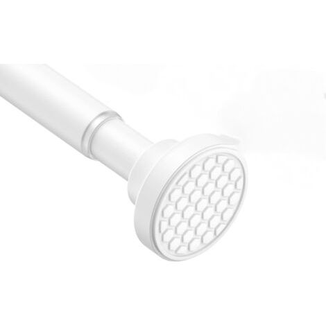 Barre de douche télescopique 70-120 cm, sans perçage, idéale pour salle de bain, fenêtre, armoire, blanche (1/5)