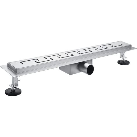 Acezanble Caniveau de Douche Italienne en Acier Inox Siphon Sol d'évacuation pour Salle de Bain Rectangulaire en Modèle C 100 cm (1/5)