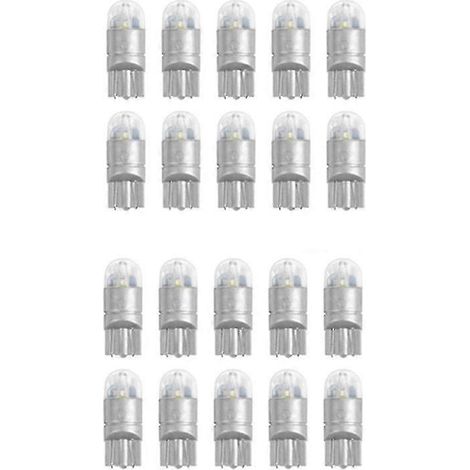Packung mit 20 6000K Canbus T10 168 194 W5W LED-Lampen für Innenraumbeleuchtung, Kennzeichenbeleuchtung und Seitenmarkierungsleuchten (1/5)