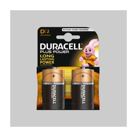 PILE 'PLUS POWER' TORCIA Blister 2 Pezzi - 10 pezzi- DURACELL