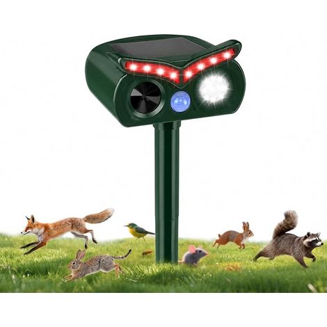 Ultrasonic Cat Repellent, Solar Bird Scarer, Outdoor Cat Repellent, Outdoor Rat Repellent, Effectively Keeps Cats, Mice and Pests Away (B) (1/4)