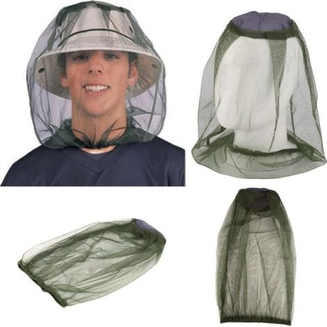 Casquette de Moustiquaire Casquette Anti-Moustique Verte, Hotte Extérieure pour Apiculteurs, pour la Pêche, Le Camping et L'alpinisme, Équipement de Protection (2PCS) (1/5)