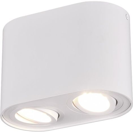 Plafoniera da Interno  GU10 in Metallo Bianco Opaco (1/2)