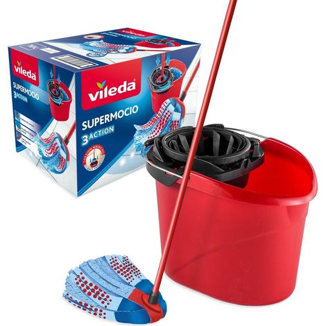Vileda Supermocio Wischset mit Mop und Eimer