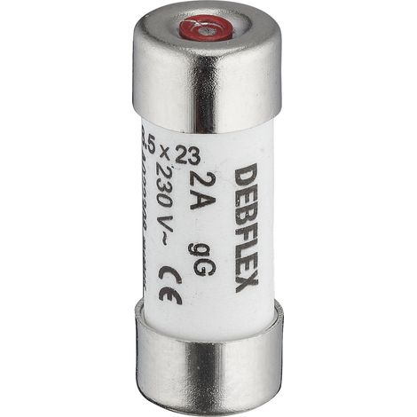 DEBFLEX - FUSIBLE AVEC VOYANT 8,5X23 2A 230V SACHET DE 3 - 715646