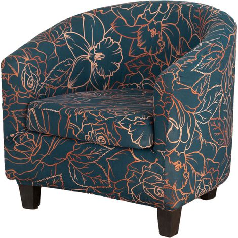 Housse de canapé semi-circulaire Ander Online Hua Kui housse intégrale fauteuil club protection complète avec coussin (1/4)