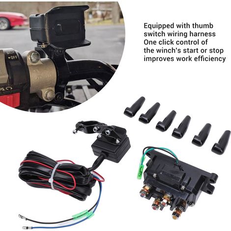 Relè e interruttore per verricello - Kit ad alte prestazioni 12V 250A - Sicurezza migliorata - Per veicoli UTV fino a 7000 libbre (1/5)