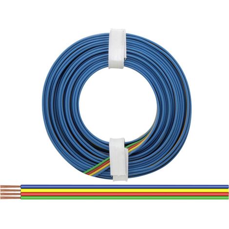 Donau Elektronik 418-5 Fil de câblage 4 x 0.14 mm² vert, rouge, jaune, bleu 5 m Y067461