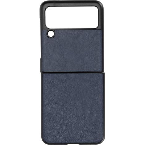 Lederhülle für Samsung Galaxy Z Flip 3, stoß- und kratzfest, robuster Schutz, blaue Farbe (1/5)
