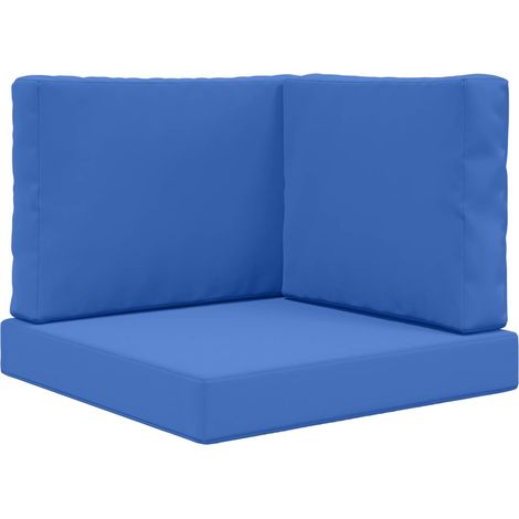 Maison Exclusive - Cuscino per divano da esterno 3 pcs Blu Reale Poliestere