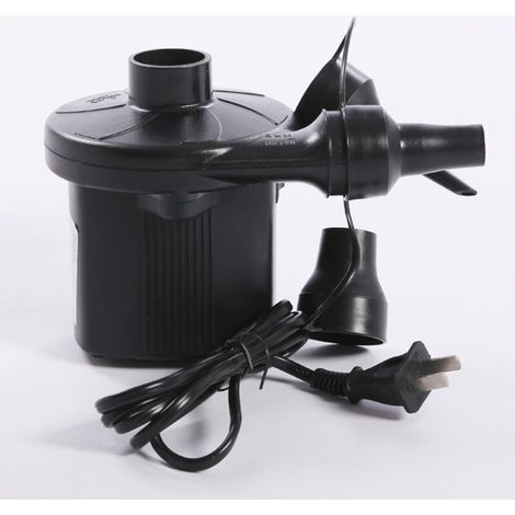 Elektrische aufblasbare Luftpumpe, schnelles und tragbares Aufpumpen mit 220 V und 3 Düsen für Schlauchboote usw.