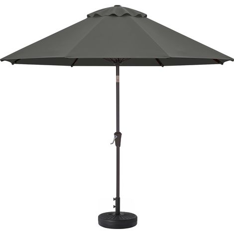 Parasol extérieur imperméable 270 cm - Gris foncé (1/5)