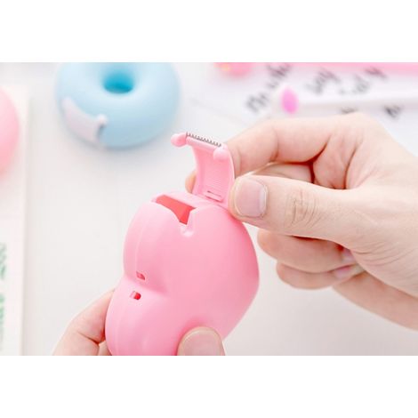 Creative cartoon stationery Portable love tape holder Hidden tape cutter with small tape 10 15cm pink MNS (1/3)