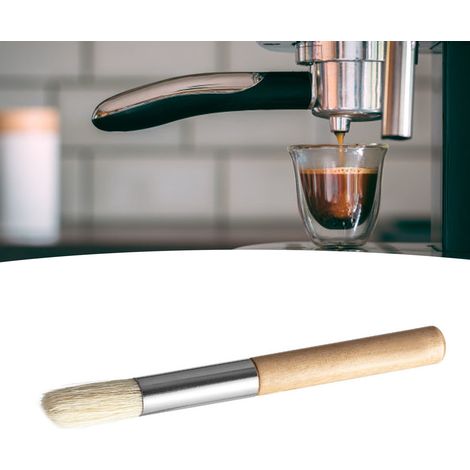 Brosse de nettoyage pour moulin à café, machine à café, grains, poussière, connecteur en acier inoxydable, outil de cuisine. (1/5)