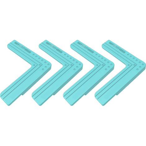 Lot de 4 protections d'angle en silicone bleu pour portes, fenêtres et meubles, antidérapantes et découpables, sécurisées pour bébé à la maison et au bureau (1/5)