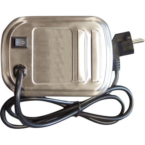 Cook’in Garden - Motore girarrosto elettrico in acciaio inox, 220 volt, compatibile con spiedo AC296, accessorio barbecue per carne e pollame, resistente e affidabile, per uso esterno (1/2)