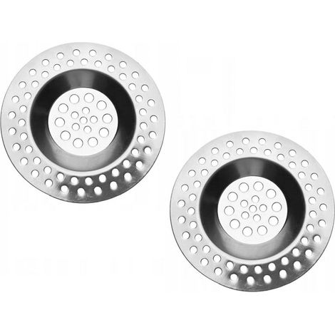 Spülbeckensieb aus Metall, Durchmesser 7,2 cm, 2er-Set