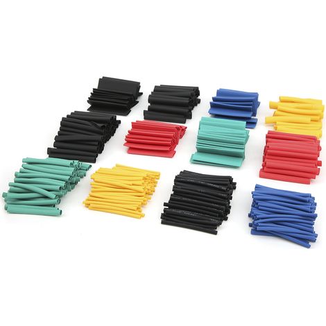 Kit de 530 gaines thermorétractables pour câbles et fils électriques, protection environnementale. (1/5)