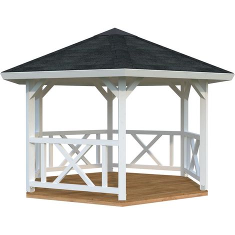 Abri de jardin en bois Betty 9,9 m2 Peint blanc (1/5)