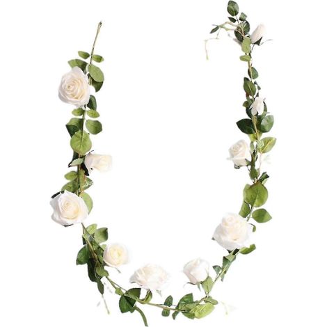 1 Stück 1,8 m künstliche Rosengirlande aus lebensechten Kunstseidenblumen für Hochzeiten (1/5)