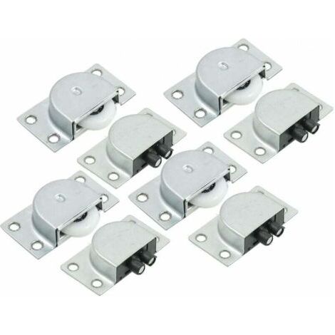 sourcingmap 4paires Ensemble de roulette Porte coulissante placard armoire roues meubles Rouleau 2,3cm Dia (1/2)