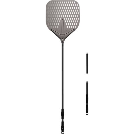Alfa Forni Pizza Schaufel Gross 35 cm / 145 cm perforiert aus Aluminium AC-PALA-L (1/5)