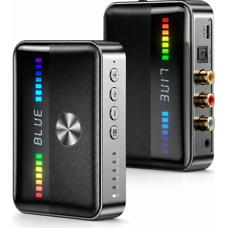 Adaptateur Bluetooth 6.0 Récepteur et Émetteur avec NFC, Audio Optique et Coaxial, Microphone, Noir (1/5)