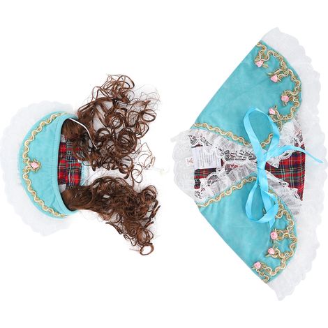 Mini cape magnifique pour petits animaux de compagnie, costume pour chiens et chats, cape de princesse mignonne PF17 bleue M (1/5)