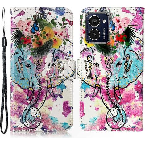 Étui en cuir pour HMD Pulse Pro avec porte-cartes, coque à motif, protection robuste, pochette pratique, finition élégante, accessoire idéal au quotidien. (1/5)