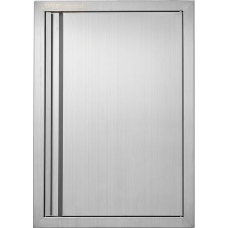 Porte d'accès barbecue encastrable, porte de cuisine extérieure inox 432x610 mm, poignée encastrée pour îlot (1/5)