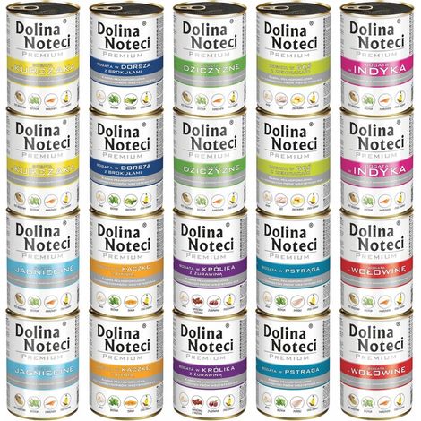 DOLINA NOTECI Premium Hundefutter, Geschmacksmischung, 20 x 400 g