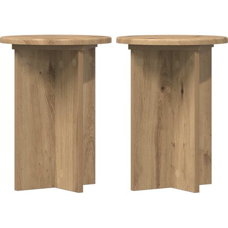 Maison Exclusive - Pflanzenständer 2 pcs Artisan-Eiche Ø29,5 x 40