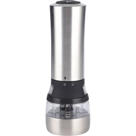 Moulin à poivre électrique portable en acier inoxydable, broyeur à épices en céramique, outil de broyage d'épices de cuisine (1/5)