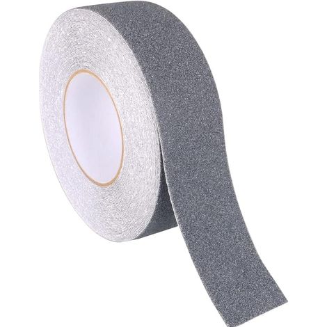 Gebildet 20m x 5cm Bande Antidérapante adhésive Forte Adhésif Ruban Autocollant Antidérapante pour Intérieur et Extérieur pour la Sécurité au Travail et la Maison, Bande Sécurité, Grise (1/4)