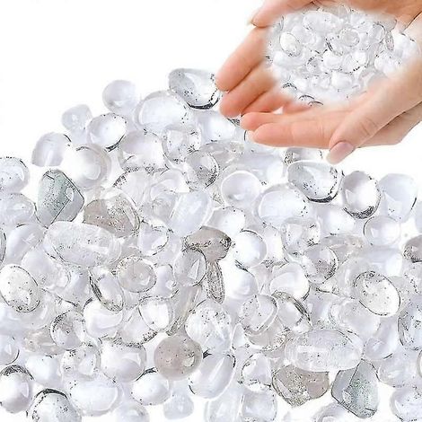Gravier, galets décoratifs, galets d'aquarium, gravier blanc de jardin, pierres d'aquarium, galets blancs de jardin, galets blancs pour usage extérieur (1/5)