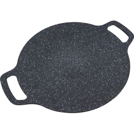 Barbecue Grill Universal Induction Cooker Anti Stick Plate Thickened Aluminum BBQ Pan for Indoor Outdoor 38cm / 15in (1/5)