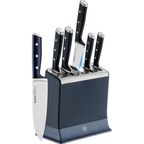 Bloc 5 Couteaux +aiguiseur Integre - Gpe Seb France Tefal Menage
