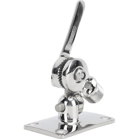 Verstellbare Edelstahl-Grundhalterung 93 x 64 mm für Marine-VHF-Antennen, für Boote oder Yachten. (1/5)